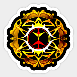 Radiant Peace Mandala - Harmony Sun Emblem Sticker